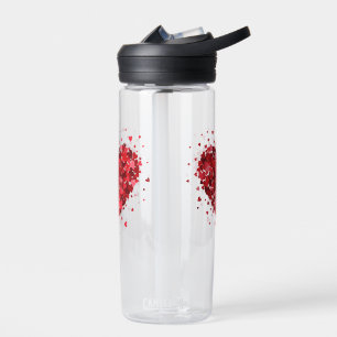 Liebe Herz Shirt für Damen Mädchen Jungen Herz Fra Trinkflasche