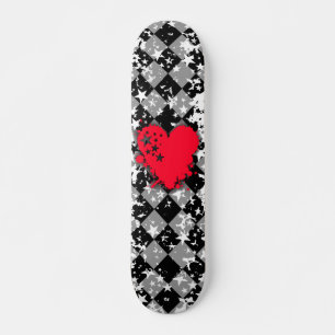 Liebe-Herz-Stern Splatt Skateboard