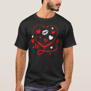 Liebe Herz Stethoskop Doktor Medizin Krankenschwes T-Shirt