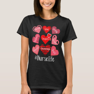 Liebe Herz Stethoskop Krankenpflege Valentin T-Shirt