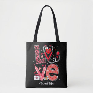 LIEBE Herz Stethoskop Scrub Leben Sonnenschein Tasche