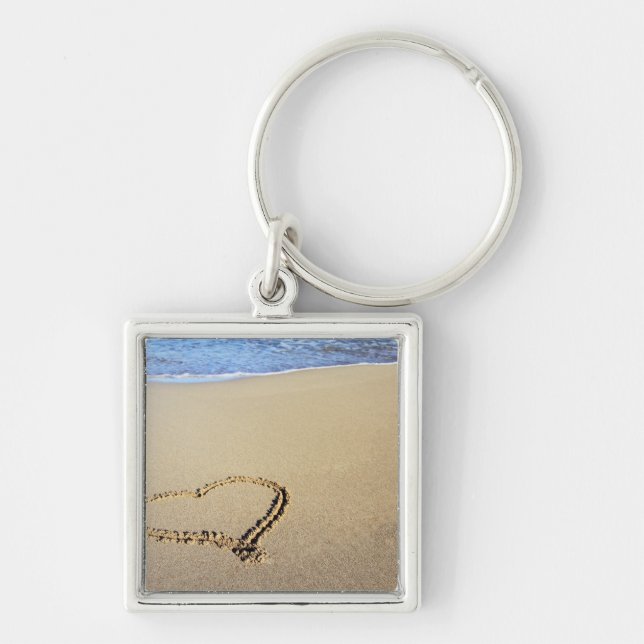 Liebe-Herz-Strand Schlüsselanhänger (Vorne)