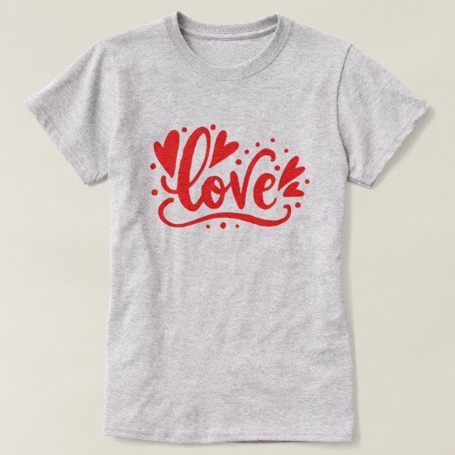 Liebe - Herz T-Shirt (Design vorne)