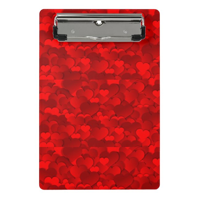 Liebe Herz Textur rotes Muster-19909 Mini Klemmbrett (Vorderseite)