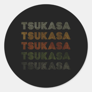 Liebe Herz Tsukasa Tee Grunge Vintage Stil Schwarz Runder Aufkleber