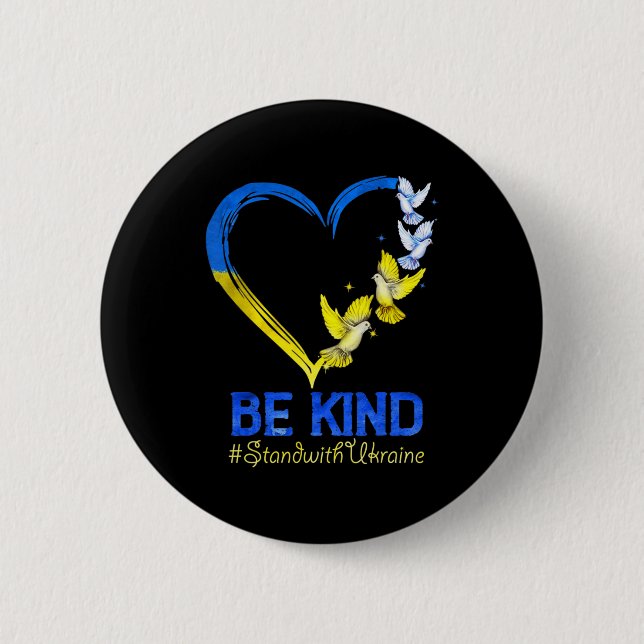 Liebe Herz Ukraine Taumeln Ukraine ist freundlich  Button (Vorderseite)