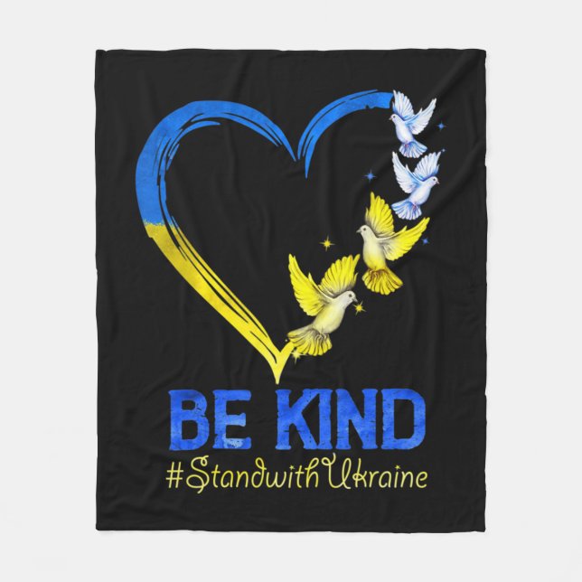Liebe Herz Ukraine Taumeln Ukraine ist freundlich  Fleecedecke (Vorderseite)