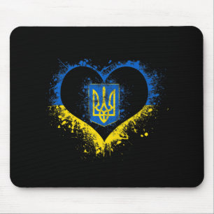 Liebe Herz Ukraine ukrainische Flagge Stand mit de Mousepad