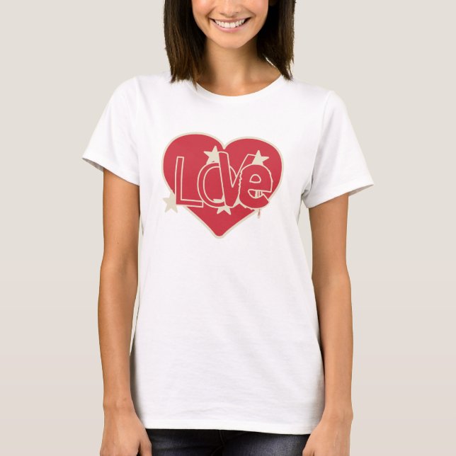 Liebe Herz und Stars T-Shirt (Vorderseite)