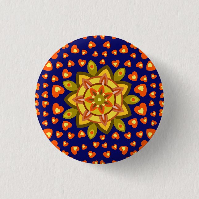 LIEBE HERZ VALENTINE BIRTHDAY GIFT SCHALTFLÄCHE BUTTON (Vorderseite)