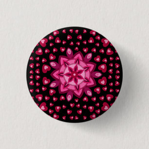 LIEBE HERZ VALENTINE BIRTHDAY GIFT SCHALTFLÄCHE BUTTON