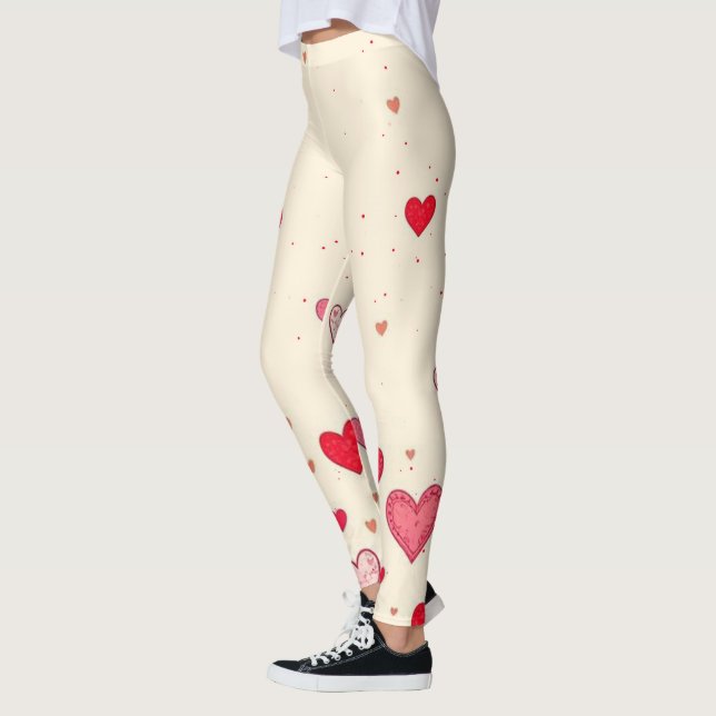 Liebe, Herz, Valentine, Hochzeit - Leggings (Links)