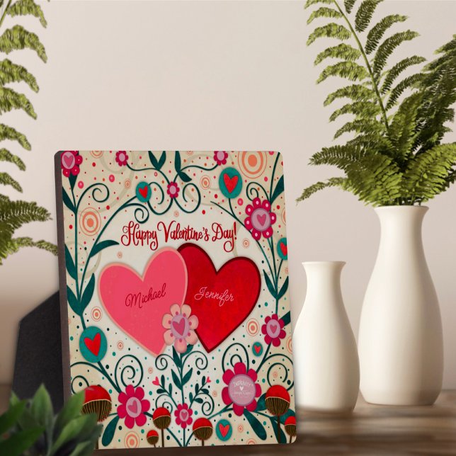 Liebe Herz Valentine Maßgeschneiderte Namen Fotoplatte (Von Creator hochgeladen)