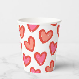 Liebe Herz Valentinstag Pappbecher