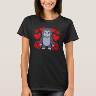 Liebe Herz Valentinstag Rose Gorilla Boys Kinder T-Shirt