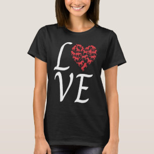 Liebe Herz voll von Pferden Frauen Mädchen Grafik T-Shirt