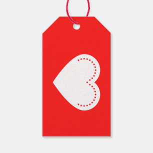 Liebe Herz Weiße Valentinstag Geschenkanhänger