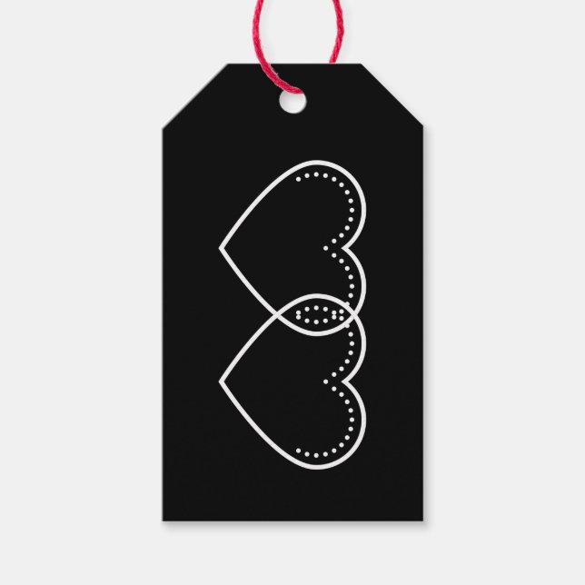 Liebe Herz Weißer Valentin Geschenkanhänger (Vorderseite)