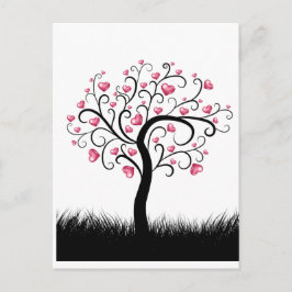 Liebe Herzbaum Romantik für Valentinstag Karte