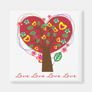 Liebe Herzbaum Valentiner Magnet