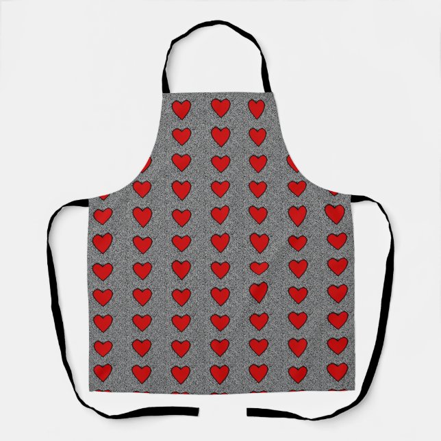 Liebe Herzdoodle Schürze (Vorderseite)
