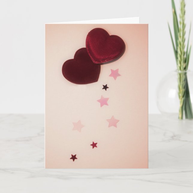 Liebe-Herzen Feiertagskarte (Vorderseite)