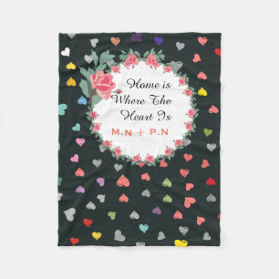 Liebe-Herzen Fleecedecke