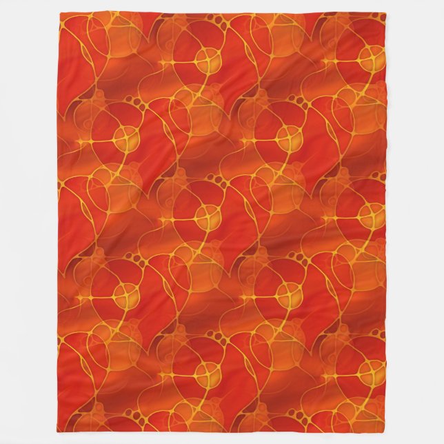 Liebe Herzen - Nahtloses Muster 9 Fleecedecke (Vorderseite)