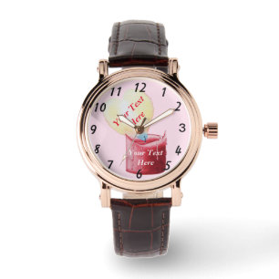 Liebe Herzförmige Flamme rote Kerze romantisch Armbanduhr