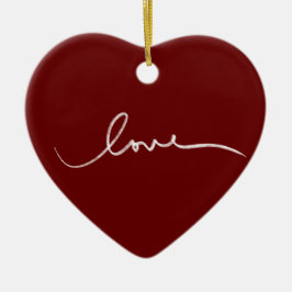 "Liebe" Herzgestalterische Weihnachtsbaumdekoratio Keramik Ornament