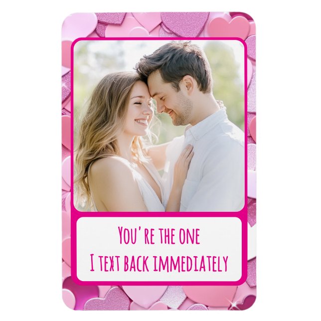 Liebe Herzklopfen I Text Back Flexibel Magnet (Vertikal)