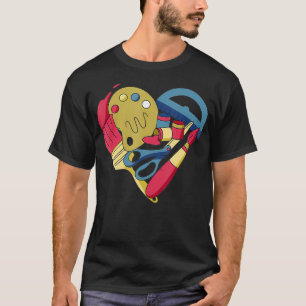 Liebe Herzklopfen Kunstmalerei Künstlerisches Port T-Shirt