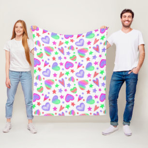 Liebe Herzlich romantisches Girly-Muster Moderne Fleecedecke
