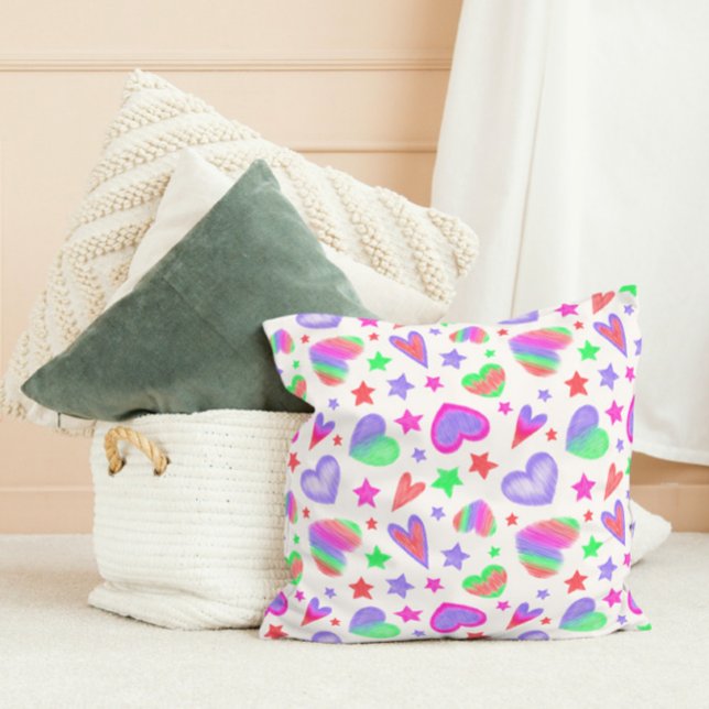 Liebe Herzlich romantisches Girly-Muster Moderne Kissen (Von Creator hochgeladen)