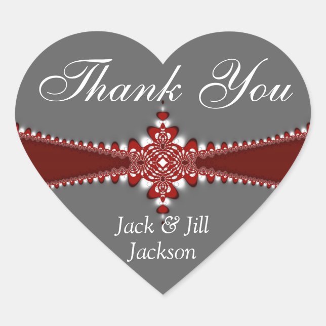 Liebe Herzlichen Dank, Ihr Aufkleber (Vorderseite)