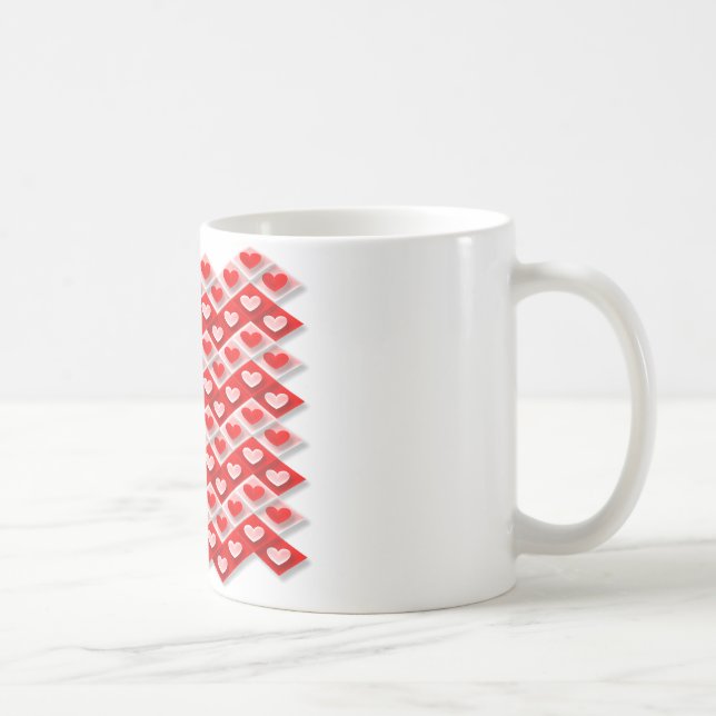 Liebe Herzmuster Kaffeetasse (Rechts)