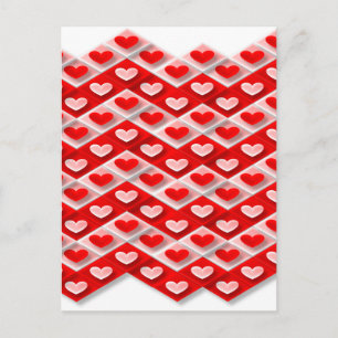 Liebe Herzmuster Postkarte