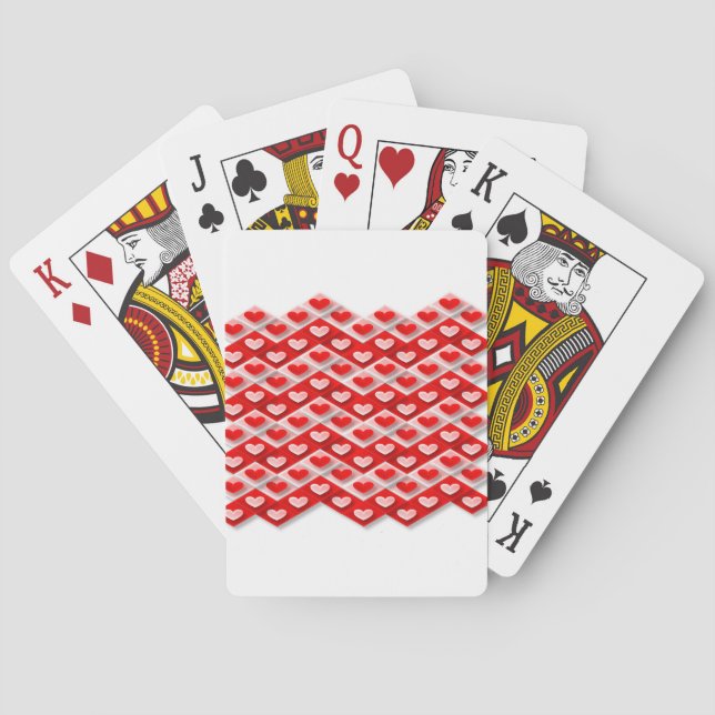 Liebe Herzmuster Spielkarten (Rückseite)