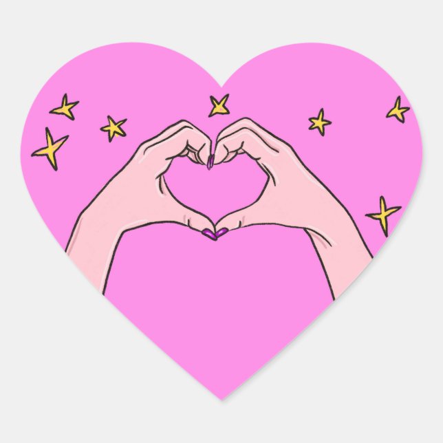 Liebe Herzsticker Herz-Aufkleber (Vorderseite)