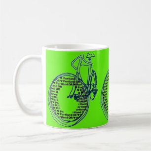 Liebe Herzstück Portland Fahrrad Kaffee Tasse