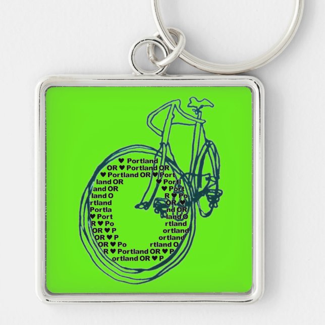 Liebe Herzstück Portland Fahrradkette Schlüsselanhänger (Vorne)