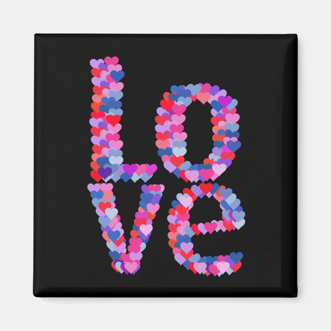 LIEBE Herztext Magnet (Vorne)