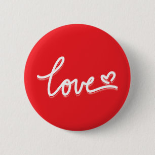 Liebe Herzvalentine Button