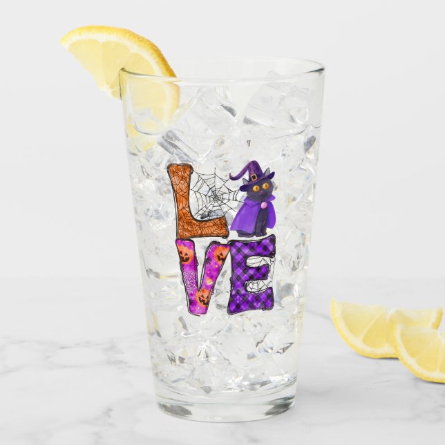 Liebe - Hexenkatze Glas (Vorderseite Ice)