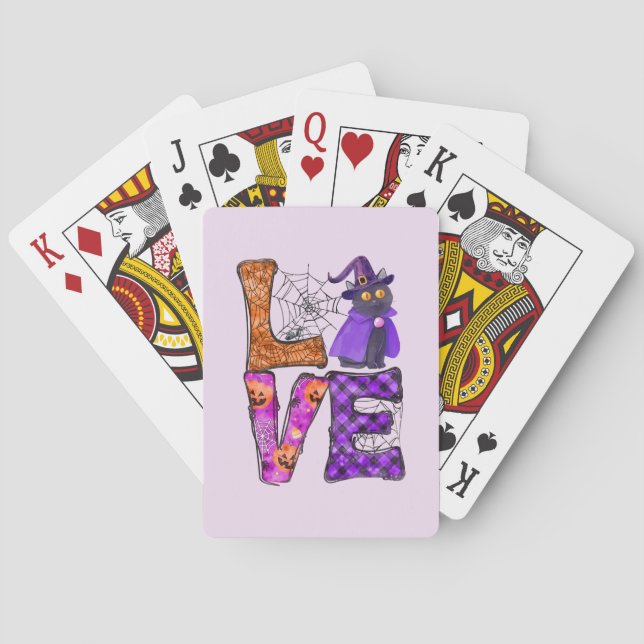 Liebe - Hexenkatze Spielkarten (Rückseite)