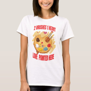 Liebe hier Weiß gestrichen T-Shirt
