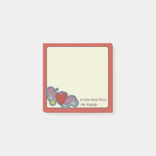 Liebe Hinweis: Doodles für Musikliebhaber Rot Post-it Klebezettel
