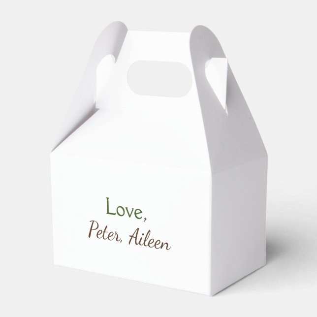 Liebe hinzufügen Namen einfache, editierbare Text  Geschenkschachtel (Vorderseite)