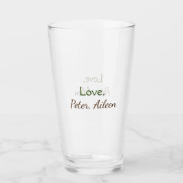 Liebe hinzufügen Namen einfache, editierbare Text Glas