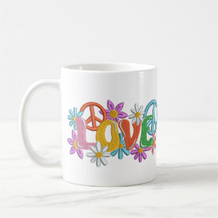 Liebe Hippie Peace Blume Power Kaffeetasse